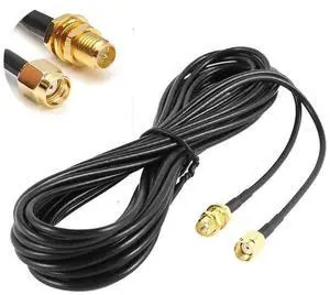 Vszerda 20m 66ft Cable RP-SMA Coaxial Extension Cable Male to Female Connector for Wireless LAN Router Bridge & Cellular Antenna Extension Wireless Network Card Security IP Camera