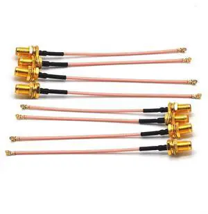 Vszerda 8PCS 20CM IPX/UFL to RP-SMA Female Extension Cord Antenna WiFi Pigtail Cable IPEX U.FL IPX Connector to RP-SMA Female Jack Plug RG178 Coax Jumper Cable
