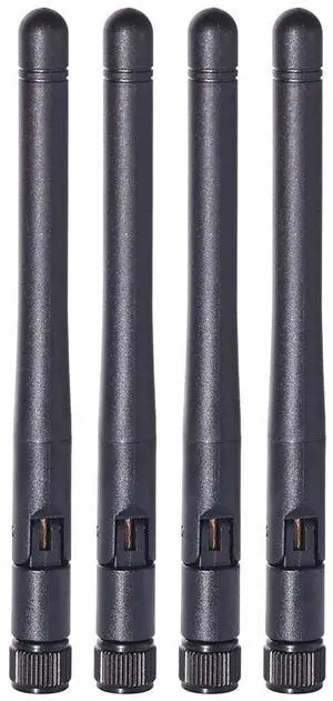 Vszerda Dual Band WiFi Antenna 2.4GHz 5/5.8GHz 3dBi SMA Male Antenna(4-Pack)for Wireless Vedio Security IP Camera Recorder Surveillance Recorder Truck Trailer Rear View Backup Camera Reversing Monitor
