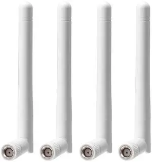 Vszerda External WiFi Antenna RP-SMA 2.4GHz 5GHz 5.8GHz 3dBi Dual Band Wireless Antennas Replacement (4-Pack) for WiFi Router Security IP Camera Access Point USB WiFi Adapter