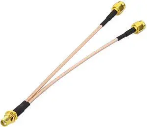 Vszerda 4G LTE Antenna Adapter Splitter Cable SMA Female to Dual SMA Male Cable 15cm 6 inch Compatible with 4G LTE Wireless Router CPE Hotspot Cellular Gateway Industrial IoT Router Mobile Modem