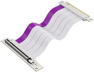 Vszerda PCI-E 4.0 Riser Cable, PCIE 4.0 x16 200mm High Speed Flexible Extender Card Extension Port 90 Degree Adapter Compatible with Gen 4 GPUs, Supports RTX4090 RTX3060 RX7900 (White)