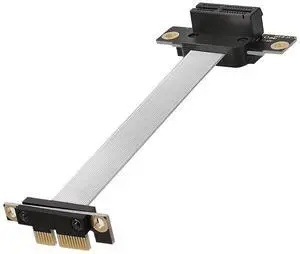 BUCIER PCI-e PCI Express 1X Expander Extension Cable, Silver-Plated Shield Foldable, Full-Speed, Stable, Lossless Signal (5cm)