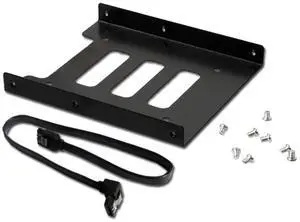 Vszerda 2.5" to 3.5" Internal SSD/HDD Mounting Kit, Metal Bracket Adapter with SATA 3.0 Cable