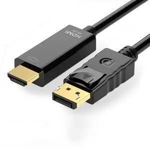 Vszerda 4K DisplayPort to HDMI 6 Feet Cable Uni-Direction DP 1.2 Computer to HDMI 1.4 Screen Cable Compatible with HP, ThinkPad, AMD, NVIDIA, Desktop and More