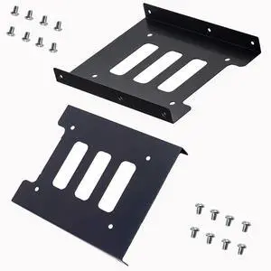 Vszerda SSD Bracket 2.5 to 3.5 Mounting Bracket Hard Disk Adapter (2 Pack) (Black)