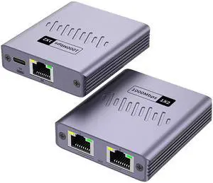 Gigabit Ethernet Splitter 1 to 2 High Speed, 1000Mbps Internet Splitter 1 in 2 Out, LAN Splitter with USB Power Cable, RJ45 Splitter for Cat5/5e/6/7/8 Cable(2 Devices Simultaneously Networking)