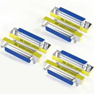 Vszerda 6-Pack DB25 25Pin Female to Female Mini Gender Changer Coupler Adapter RS232 Serial Cable Connector Vszerda 6-Pack DB25 25Pin Female to Female Mini Gender Changer Coupler Adapter RS232 Serial Cable Connector