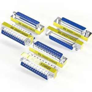 Vszerda 6-Pack DB25 25Pin Female to Female Male to Male Mini Gender Changer Coupler Adapter RS232 Serial Cable Connector Vszerda 6-Pack DB25 25Pin Female to Female Male to Male Mini Gender Changer Coupler Adapter RS232 Serial Cable Connector