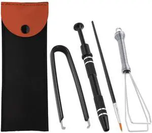 Vszerda Keyboard Lube Kit, 4pcs Mechanical Keyboard Switch Puller Set Keycap Remover Kit with Keycap Puller, Switch Clamp, Stem Holder, Lube Pen, Easy to Pull (Black)