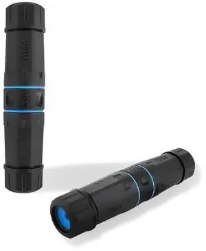 IP68 Waterproof RJ45 Coupler, Shielded Pure Copper Waterproof Ethernet Coupler, IP68 Waterproof Ethernet Outdoor LAN Cable Connector for Cat5, Cat5e/Cat6/Cat7/Cat8 Ethernet Cable (Black 2 Pack Female)