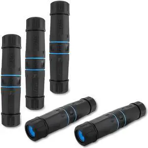 Vszerda IP68 Waterproof RJ45 Coupler Shielded Pure Copper Ethernet Coupler - Outdoor LAN Cable Connector for Cat5/ Cat5e/Cat6/Cat7/Cat8 Ethernet Cable (Black 5 PCS Female)