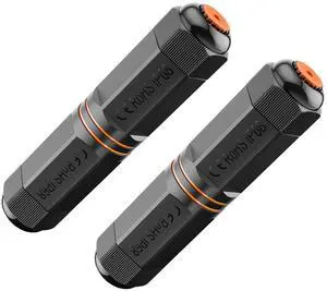 Vszerda CAT6A Waterproof RJ45 Coupler IP68, 10Gbps CAT6A/CAT6/CAT5E/CAT5 Female-to-Female Outdoor Ethernet Connector Shielded, Network Cable Extender for Outdoor Use 2-Pack, 5.3 in