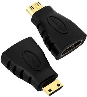 Vszerda HDMI Adapter 2-Pack, Mini HDMI to HDMI, 4K Support, Gold Plated, Compatible with Raspberry Pi, Camera, Camcorder, DSLR, Tablet, Video Card