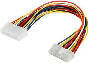 Vszerda 30cm ATX 20 Pin Male to 20 Pin Female Power Supply Extension Cable for Computer PC