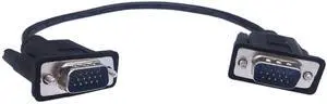 Vszerda 1ft VGA SVGA 15 Pin HD15 Male to Male Adapter Video Monitor Cable for PC Laptop TV Porjector(mm)