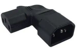 Vszerda Right Angle IEC 320 C14 3 Pin Male to C13 Female PDU PSU UPS Power Extension Adapter Receptacle for LCD LED TV Wall Mount Vszerda Right Angle IEC 320 C14 3 Pin Male to C13 Female PDU PSU UPS Power Extension Adapter Receptacle for LCD LED TV Wall Mount