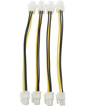 Vszerda ATX Plug CPU Power Adapter Cable 4PCS 8Inch 4-Pin ATX Male to 4-Pin ATX Female 12V Motherboard Power Extension Cable Vszerda ATX Plug CPU Power Adapter Cable 4PCS 8Inch 4-Pin ATX Male to 4-Pin ATX Female 12V Motherboard Power Extension Cable