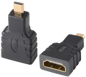 Vszerda HDMI Adapter (2 Pack), Gold Plated Micro HDMI to HDMI Female Converter, Compatible with Smartphones, Laptops, Cameras, 4k, 3D, Ethernet, ARC Support