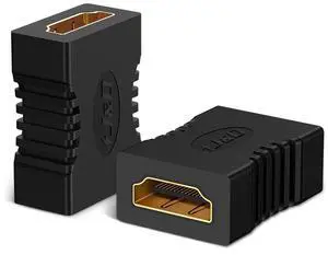 Vszerda 8K HDMI Coupler, 8K@60Hz/4K@120Hz HDMI 2.1 Female to Female Connector HDMI Extender, Support 3D, HDR, HDCP, ARC,Compatible with DVD, Blu-ray, TV, Laptop, PC, Monitor, 2 Pack