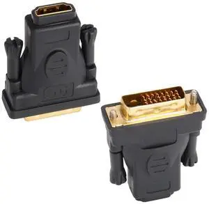 Vszerda DVI to HDMI Adapter (2 Pack), Gold Plated DVI (DVI D) Male to HDMI Female Converter Adapter, Bi Directional Support 3D 4K ARC Ethernet