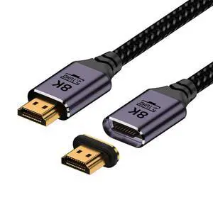 Vszerda 50cm Cable Magnetic Connector 8K Type-A HDMI 2.1 Male to Straight Male Video Cable for Laptop HDTV