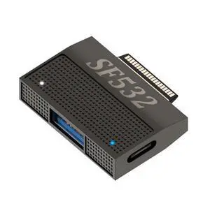 Vszerda Adapter Magnetic to USB3.1 Type-A & 15V Type-C USB-C Data Charge SF532 for Surface Pro9 Pro8 Pro7 Pro6 Pro X Go Book