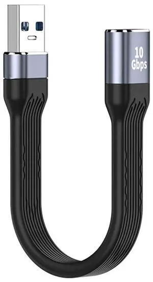 Vszerda 10Gbps USB 3.1 Type AF to USB3.0 Type A Male Extension Flat Slim FPC Data Cable 13cm for Laptop Desktop