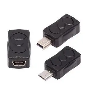 Vszerda Adapter 3pcs/lot Micro USB 2.0 to Mini USB 5Pin Male to Female Extension Data Power Adapter