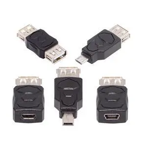 Vszerda Adapter 5pcs/lot Micro USB 2.0 OTG Mini USB 5Pin Type-A Male to Female Data Charge Adapter