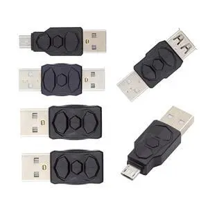 Vszerda Adapter 6pcs/lot Type-A Micro USB 2.0 Mini USB 5Pin Male to Female Extension Data Power Adapter