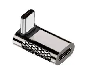 Vszerda 20Gbps USB4 Type C Male to Female 90 Degree Up Down Angled 100W Power Data 8K Video Adapter for USB4.0