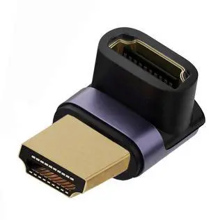Vszerda 8K Cable HDMI Male to HDMI 2.1 Female Vertical 90 Degree Up Angled UHD Extension Adapter Support 8K 60hz HDTV