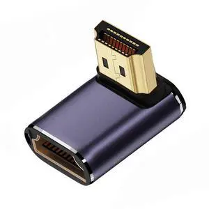 Vszerda 8K Cable HDMI Male to HDMI 2.1 Female Vertical 90 Degree Down Angled Low Profile UHD Extension Adapter Support 8K 60hz HDTV