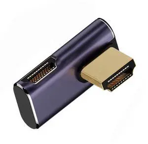 Vszerda 8K Cable HDMI Male to HDMI 2.1 Female Vertical 90 Degree Right Up Angled Low Profile UHD Extension Adapter Support 8K 60hz HDTV