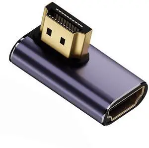 Vszerda 8K Cable HDMI Male to HDMI 2.1 Female Vertical 90 Degree Left Angled Low Profile UHD Extension Adapter Support 8K 60hz HDTV