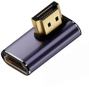 Vszerda 8K Cable HDMI Male to HDMI 2.1 Female Vertical 90 Degree Right Angled Low Profile UHD Extension Adapter Support 8K 60hz HDTV