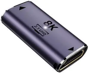 Vszerda 8K Cable HDMI Female to HDMI 2.1 Female UHD Extension Gold Converter Adapter Support 8K 60hz HDTV
