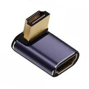 Vszerda 8K Cable HDMI Male to HDMI 2.1 Female Vertical 90 Degree Up Angled Low Profile UHD Extension Adapter Support 8K 60hz HDTV