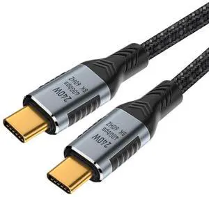 Vszerda 50cm USB-C 240W USB4 Cable 40Gbps USB3.1 100W 8K@60Hz 5K USB4.0 Type-C to Type-C Male to Male Support Data Video Power