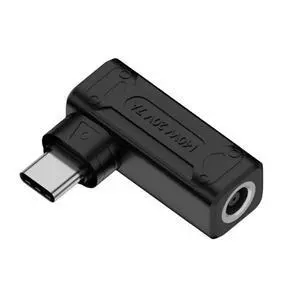 Vszerda Adapter 140W 100W DC Jack 6.0x1.4mm Input to USB-C Type-C Angled 90 Degree Power Plug Charge Adapter for Laptop Phone