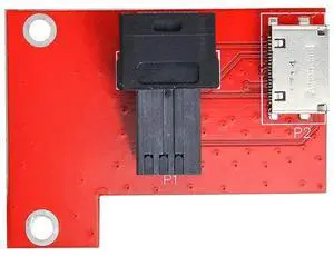Vszerda PCI-Express 4.0 Mini SAS HD SFF-8643 to Oculink SFF-8611 SFF-8612 PCBA Female Adapter with Bracket