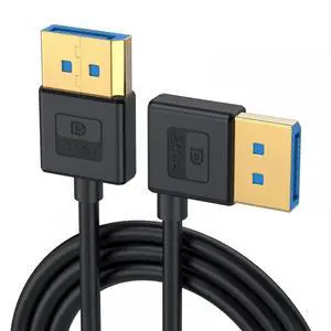 Vszerda Cable Ultrafine Right Angled DisplayPort 1.4 DP to DP Cable 8K 60hz Cable Ultra-HD UHD 4K 144hz 90 Degree for Desktop Laptop Monitor (100cm), Black