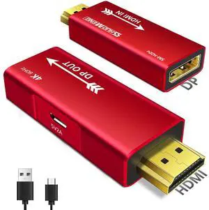 Vszerda HDMI to DisplayPort Adapter, 4K@60Hz, 1080p@120Hz, HDMI computer to DP monitor Converter with usb power, Compatible with, Laptop, AMD, NVIDIA, PS5, Xbox, Graphics Card, Aluminium case (1pack) Vszerda HDMI to DisplayPort Adapter, 4K@60Hz, 1080p@120Hz, HDMI computer to DP monitor Converter with usb power, Compatible with, Laptop, AMD, NVIDIA, PS5, Xbox, Graphics Card, Aluminium case (1pack)