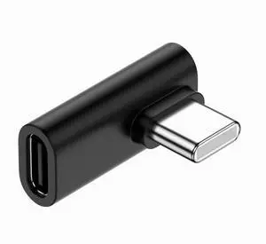 Vszerda 90 Degree Left Right Angled Reversible USB 3.1 Type-C Male to Female Extension Adapter Low Profile for Laptop Phone