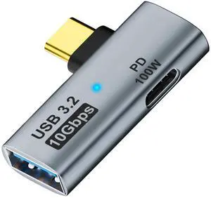 Vszerda 2-in-1 USB C to USB 3.2 Adapter with 100W Charging Port, Thunderbolt 4/3 OTG Converter for Rog Ally, Steam Deck, Quest 2, iPhone 15 Series, iPad, MacBook and More Type C Device - Grey Vszerda 2-in-1 USB C to USB 3.2 Adapter with 100W Charging Port, Thunderbolt 4/3 OTG Converter for Rog Ally, Steam Deck, Quest 2, iPhone 15 Series, iPad, MacBook and More Type C Device - Grey