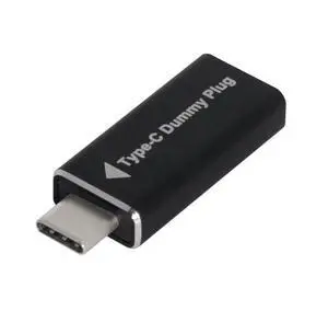 Vszerda Virtual Display Adapter USB-C Type-C DP-Alt Mode DDC EDID Dummy Plug Headless Ghost Display Emulator Black Color 4K@17Hz