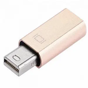 Vszerda Adapter Virtual Display Adapter 4K Mini DP Mini-Displayport DDC EDID Dummy Plug Headless Ghost Display Emulator HDTV Gold Color 4K@17Hz