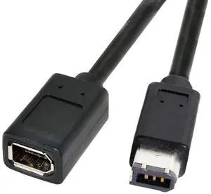 Vszerda IEEE 1394 6Pin Female to 1394a 6Pin Male Extension Data Video Capture Card Firewire 400 to 400 Cable 20cm