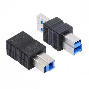 Vszerda 2pcs/lot USB 3.0 Type-B Male to USB3.0 Type-A Male Female Adapter Extension 5Gbps for Disk SSD Camera Data